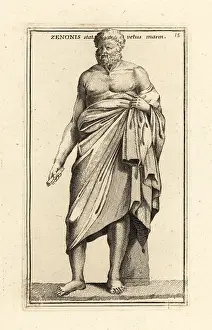 Il Cannetti: Statue of Zeno of Elea, Greek philosopher and mathematician