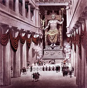 Phidias: STATUE OF ZEUS AT OLYMPIA ONE OF THE SEVEN WONDERS