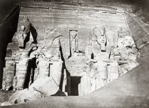 Simbel: Statues, Abu Simbel, Egypt, circa 1880s