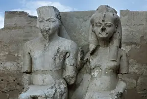 Ipet: Statues, Luxor Temple, Luxor, Egypt
