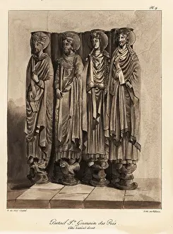 Treuttel And Wurtz: Statues of the Merovingian princes in the Abbey