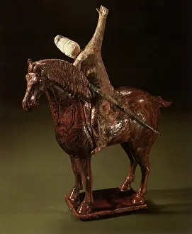 800s: Statuette of a Hunter on Horseback