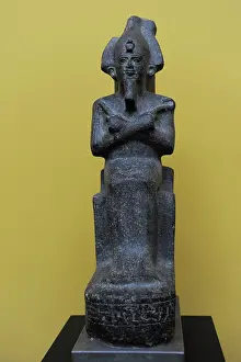 Crook: Statuette of Osiris. Granite. Third Intermediate Period. Eg
