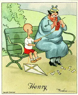 Pull: Stealing wool to Fly a Kite, Henry cartoon