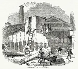 Boilers: Steam Boiler Making at Vulcan Foundry, Glasgow 1843
