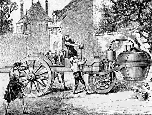 1769: Steam car of Nicholas Cugnot, 1769