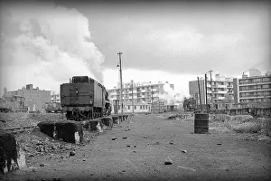 Elms: Steam engine over the ashpits at Nine Elms Loco Yard