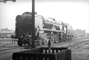 34013: Steam engine in Nine Elms Loco Yard