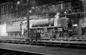 Missenden: Steam engine inside Nine Elms New Shed