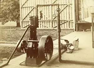 Hiram: Steam engine - shed at Baldwyn's Park, Kent, Sir Hiram Maxim