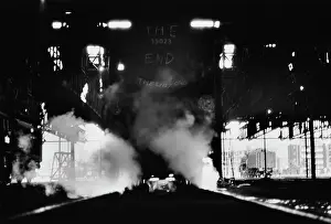 Bedford: Steam engine in steam inside Nine Elms New Shed