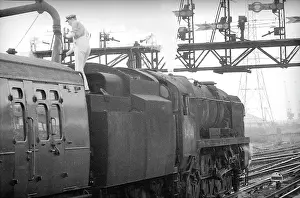 Signals: Steam engine taking water - Eastleigh