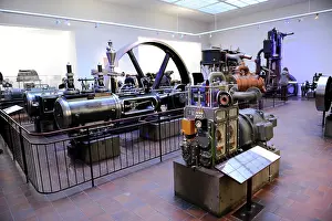 Mechanical: Steam engines. Room inside. Deutches Museum. Munich. Germany