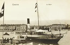 Steam ferry on Lac Leman, Geneva