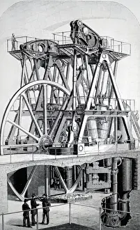 Compound: Steam powered pumping engine by E.D. Leavitt Jnr