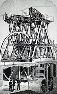 Compound: Steam powered pumping engine by E.D. Leavitt Jnr