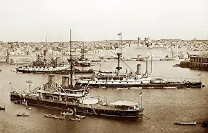 Valetta: Steam ships, Port of Valetta, Malta