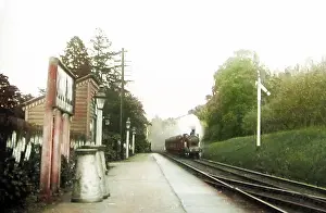 Kirkham: Steam train approaching Kirkham Station, Lancashire