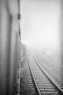 Redhill: Steam train on curving tracks