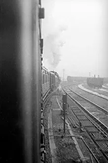 Mogul: Steam train departing Redhill Station