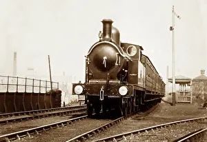 Padiham: Steam train and signal box at Padiham
