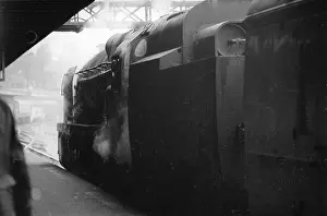 Dempster: Steam train standing at Bournemouth Central Station