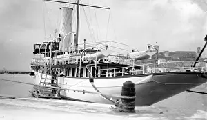 Poss: Steam yacht in Cannes harbour