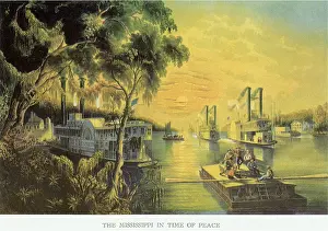 Steamboats: Steamboats on River