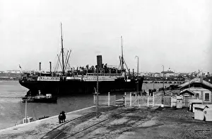 Raiding: Steamer Corcorado in the harbour of Constanza in World War