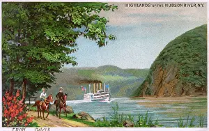 Ferries: Steamer on Hudson River Highlands, New York State, USA
