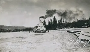 Obstructed: Steamer in ice, Mayo, Yukon Territory, Canada