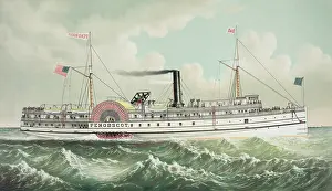 C1883: Steamer Penobscot: one of the fleet forming the line between