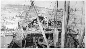 Helles: Steamer River Clyde at Cape Helles, Gallipoli, WW1