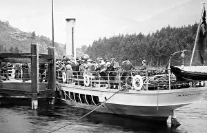 Katrine: Steamer Sir Walter Scott on at Stronachlachar