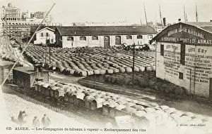 Winemaking: Steamship harbour at Algiers - the wine export section