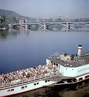 Hampl: Steamship - steamboat - Vltava