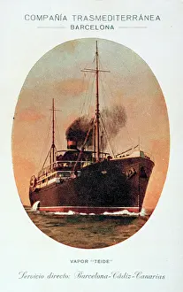 Steamships: Steamship, Teide, Barcelona, Spain