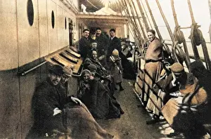 Steerage: Steerage passengers on an emigrant ship