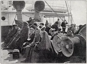 Emigrating: Steerage passengers on an emigrant ship