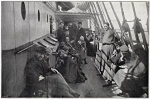 Emigrating: Steerage passengers on an emigrant ship