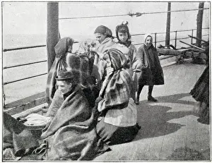Shipboard: Steerage passengers on an emigrant ship