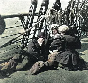 Steerage: Steerage passengers on an emigrant ship, a family