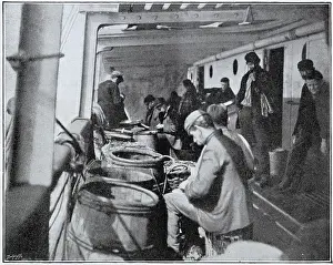 Emigrating: Steerage passengers, working one's way out