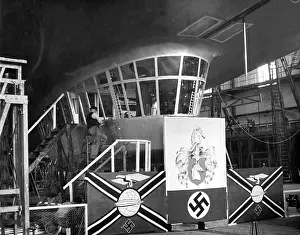 Friedrichshafen: The steering cabin of the Graf Zeppelin ll, 1938