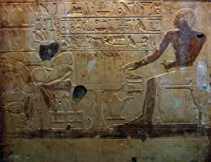 Offerings: Stela of Amenemhat I. Table offering. 12th Dynasty. Middle K