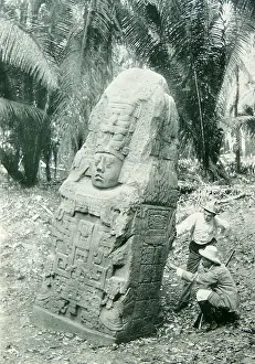 Archaeologist: Stela at Quirigua