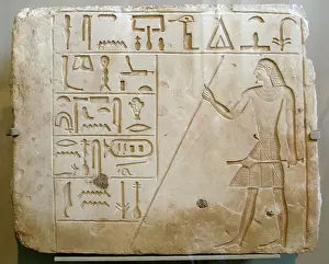 Stele: Stela of Seneferseshempepy. 2150 BC. Dendara. 6th Dynaty. Br