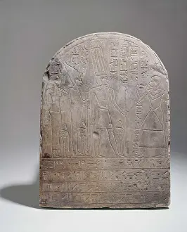 Osiris: Stele dedicated to Dnouris, Osiris and Nephtys