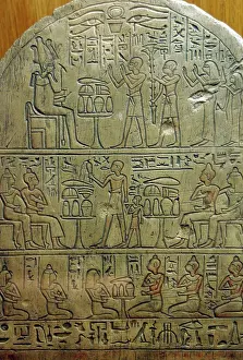 Alphabet: Stele depicting offerers. Egypt