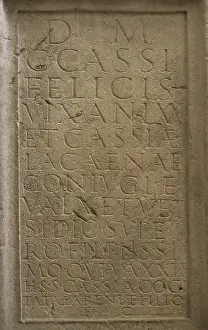 Cassius: Stele erected by Cassia Cogitata in memory of